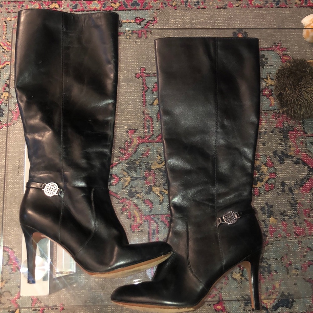 Coach Knee High Black heeled boots!
